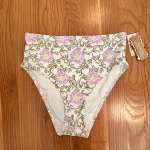 NWT Roller Rabbit High Rise Floral Bikini Bottoms